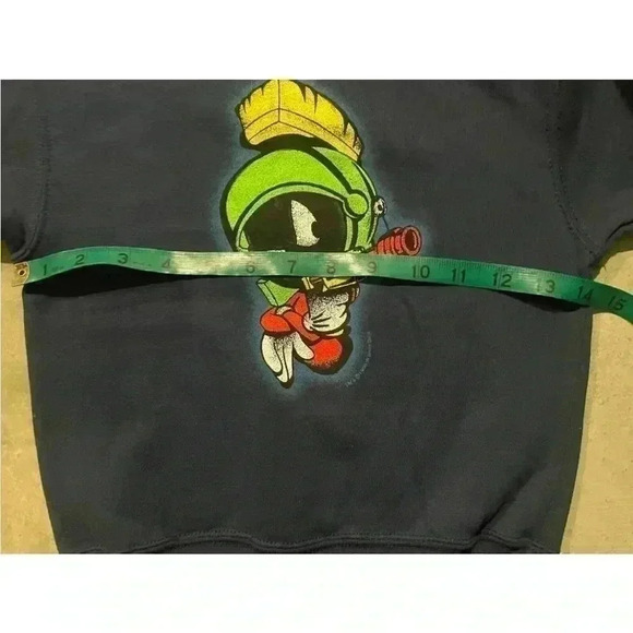 NWT Loony Tunes Deadstock Vintage Sweatshirt USA Made Marvin The Martian 1996 - Picture 3 of 6